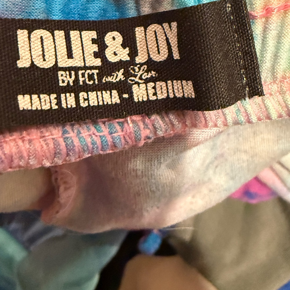 Jolie & Joy Multi-Color Tie-Dye Zip Hoodie and pants matching set - Picture 3 of 4